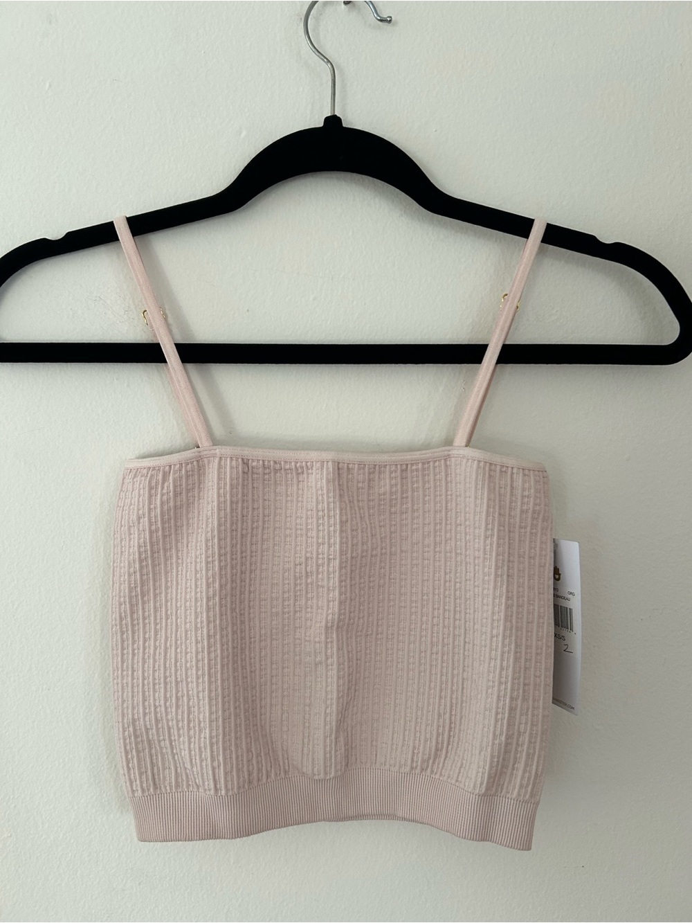NWT Spiritual Gangster Wide Rib Soft Pink Bandeau Cami Size XS Small